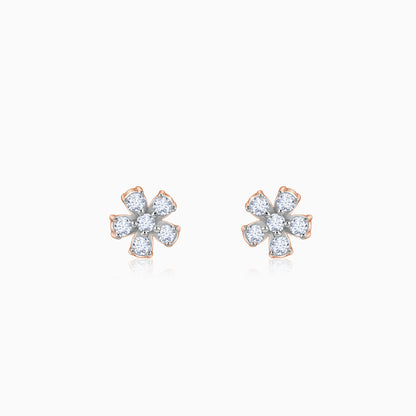 Rose Gold Flora Blush Lab Grown Diamond Earrings