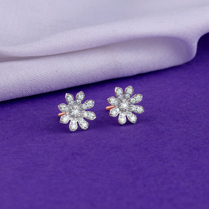 Rose Gold Jasmine Lab Grown Diamond Earrings