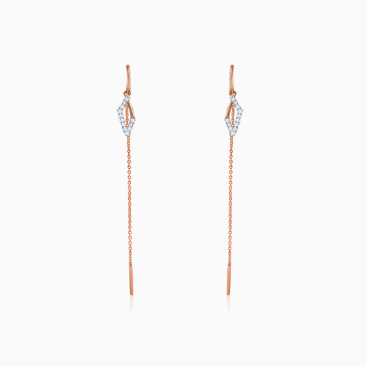 Rose Gold Manorama Sui Dhaaga Lab Grown Diamond Earrings