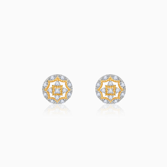 Gold Graceful Wheel Lab Grown Diamond Studs