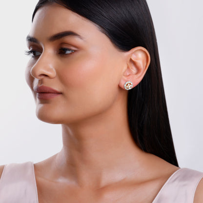 Gold Graceful Wheel Lab Grown Diamond Studs