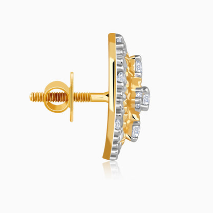 Gold Graceful Wheel Lab Grown Diamond Studs