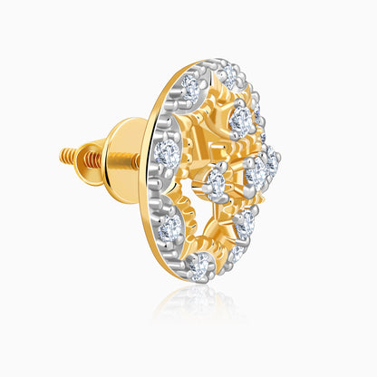 Gold Graceful Wheel Lab Grown Diamond Studs