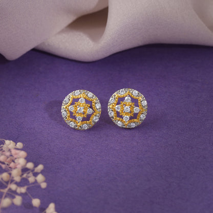 Gold Graceful Wheel Lab Grown Diamond Studs