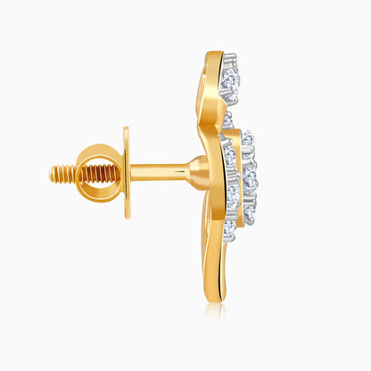 Gold Petal Bloom Lab Grown Diamond Studs