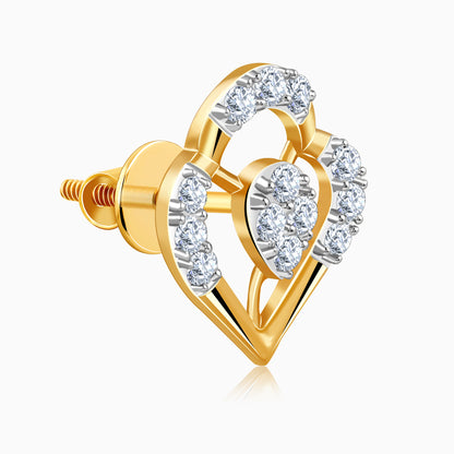 Gold Petal Bloom Lab Grown Diamond Studs