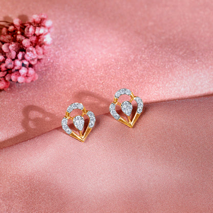 Gold Petal Bloom Lab Grown Diamond Studs