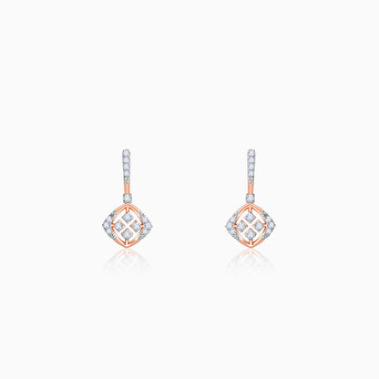 Rose Gold Quadra Muse Lab Grown Diamond Earrings