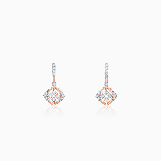 Rose Gold Quadra Muse Lab Grown Diamond Earrings
