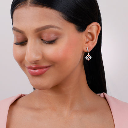 Rose Gold Quadra Muse Lab Grown Diamond Earrings