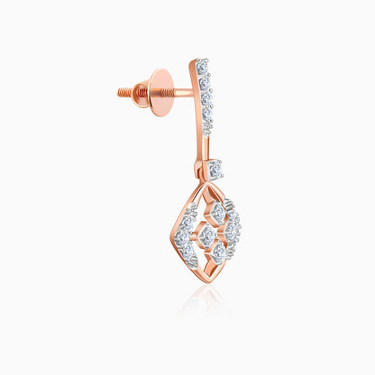 Rose Gold Quadra Muse Lab Grown Diamond Earrings