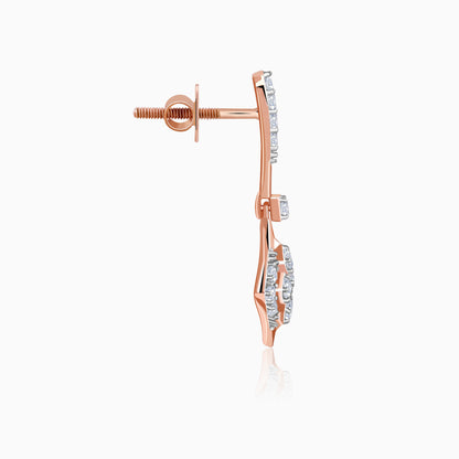 Rose Gold Quadra Muse Lab Grown Diamond Earrings