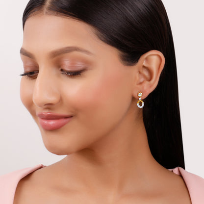 Gold Orb of Grace Lab Grown Diamond Earrings