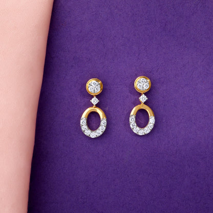 Gold Orb of Grace Lab Grown Diamond Earrings