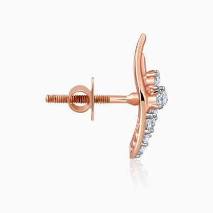 Rose Gold Raindrop Lab Grown Diamond Studs