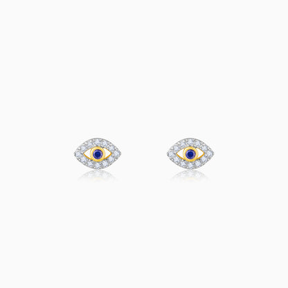 Gold Evil Eye Diamond Earrings