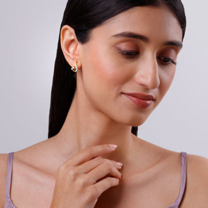 Gold Infinitude Lab Grown Diamond Earrings