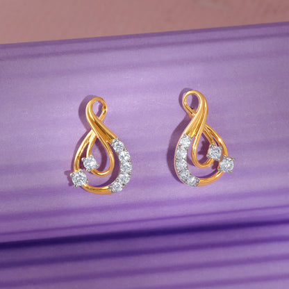 Gold Infinitude Lab Grown Diamond Earrings