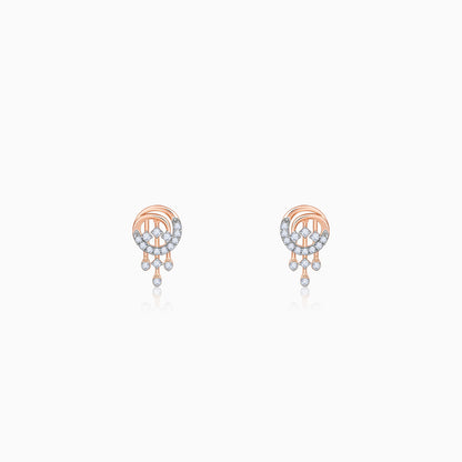 Rose Gold Classic Orb Lab Grown Diamond Earrings