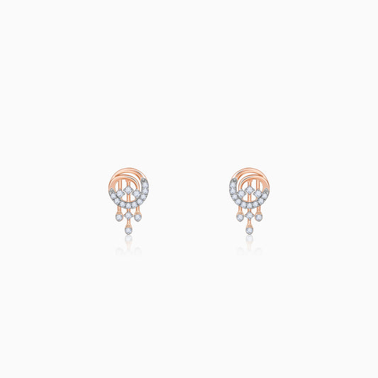Rose Gold Classic Orb Lab Grown Diamond Earrings