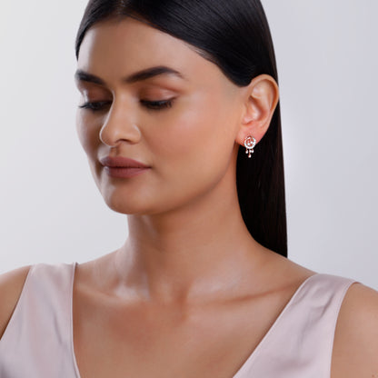 Rose Gold Classic Orb Lab Grown Diamond Earrings