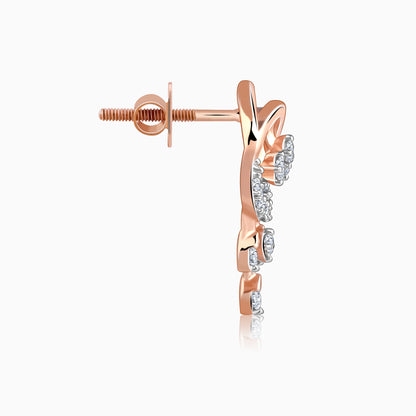Rose Gold Classic Orb Lab Grown Diamond Earrings
