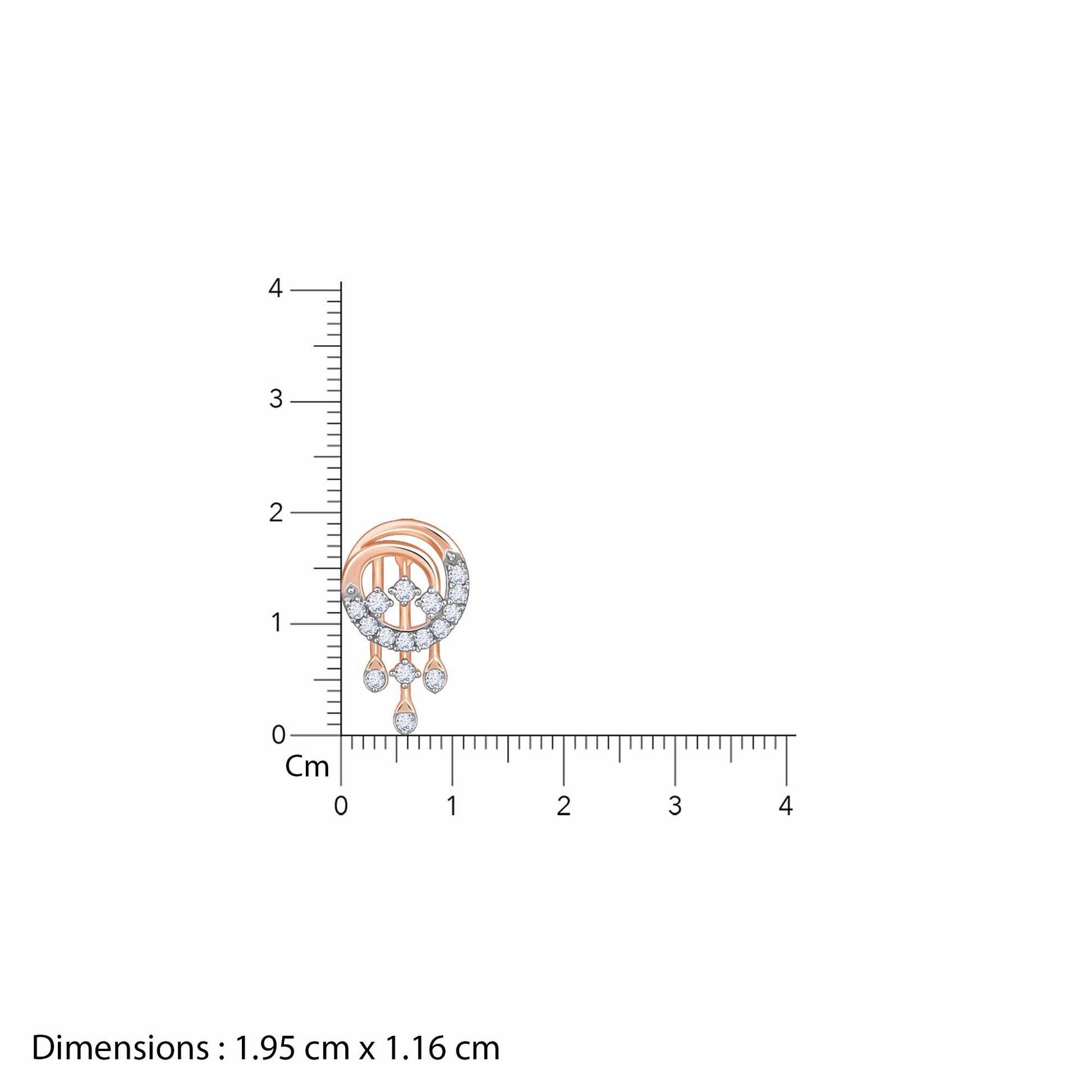 Rose Gold Classic Orb Diamond Earrings- pure rose gold earrings for women