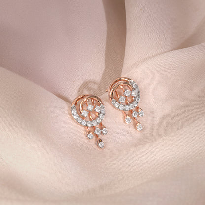 Rose Gold Classic Orb Lab Grown Diamond Earrings