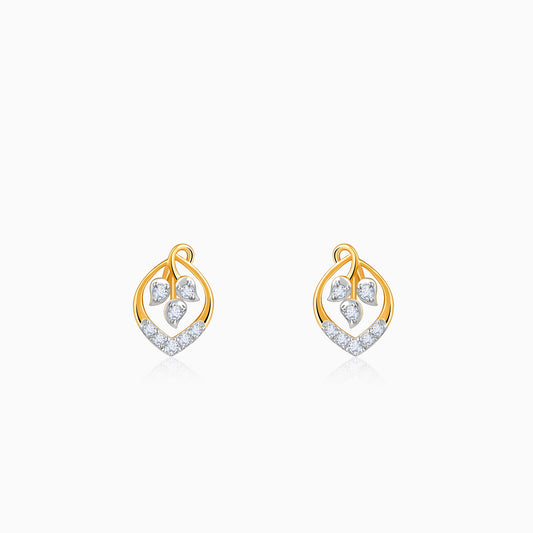 Gold Blooming Grace Lab Grown Diamond Studs