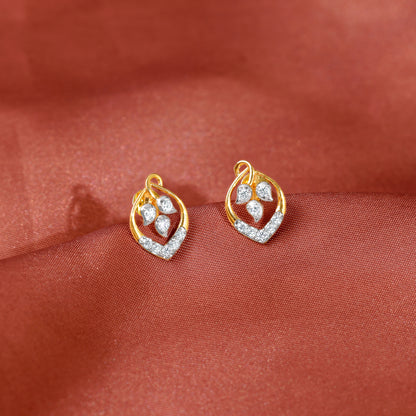 Gold Blooming Grace Lab Grown Diamond Studs
