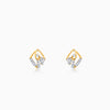 Gold Angular Lab Grown Diamond Studs