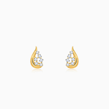 Gold Whisper Drop Lab Grown Diamond Studs