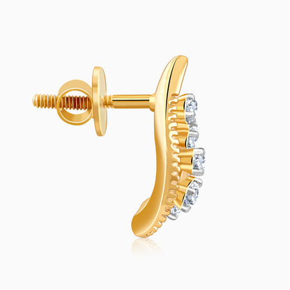 Gold Whisper Drop Lab Grown Diamond Studs