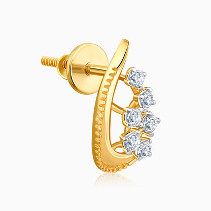 Gold Whisper Drop Lab Grown Diamond Studs