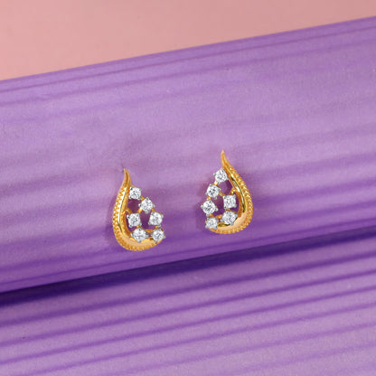 Gold Whisper Drop Lab Grown Diamond Studs
