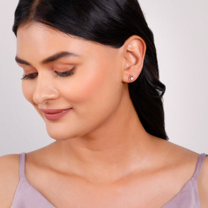 Rose Gold Floral Glam Lab Grown Diamond Earrings