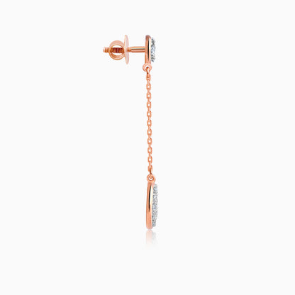 Rose Gold Blooming Lab Grown Diamond Earrings