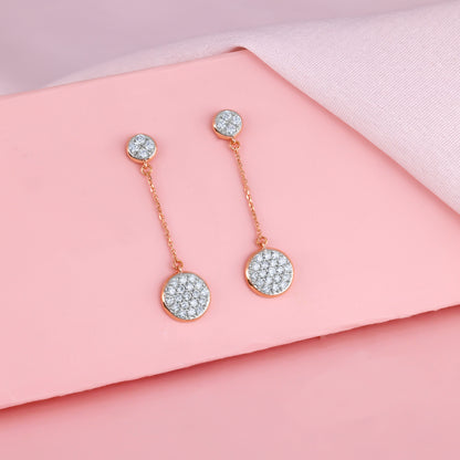 Rose Gold Blooming Lab Grown Diamond Earrings