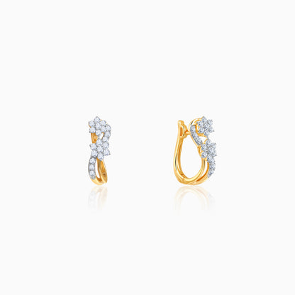 Gold Floral Musing Lab Grown Diamond Earrings
