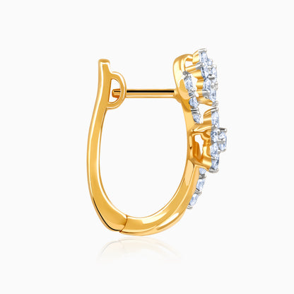 Gold Floral Musing Lab Grown Diamond Earrings