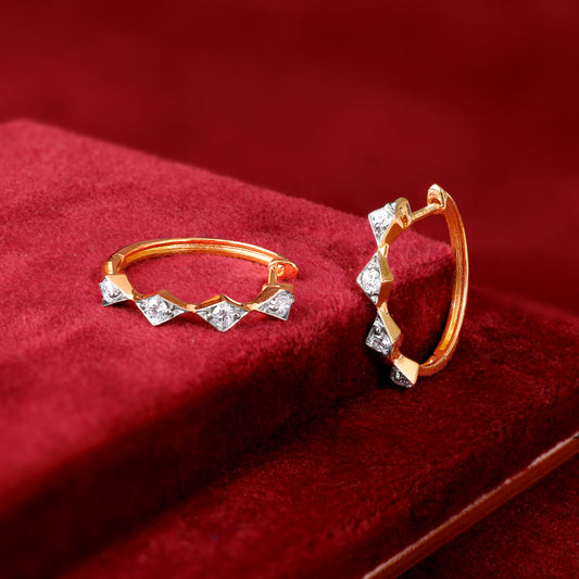 Gold EverBold Lab Grown Diamond Hoop Earrings