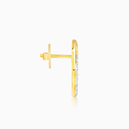 Gold Radiant Orbit Diamond Earrings