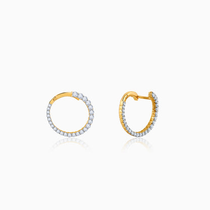 Gold Spark On Diamond Earrings