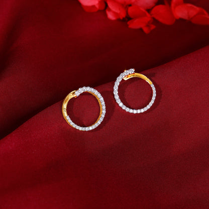 Gold Spark On Diamond Earrings