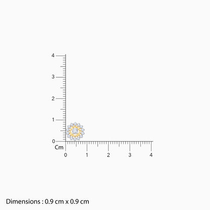 Gold Flower Power Lab Grown Diamond Stud Earrings