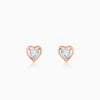 Rose Gold Heart Throb Lab Grown Diamond Earrings