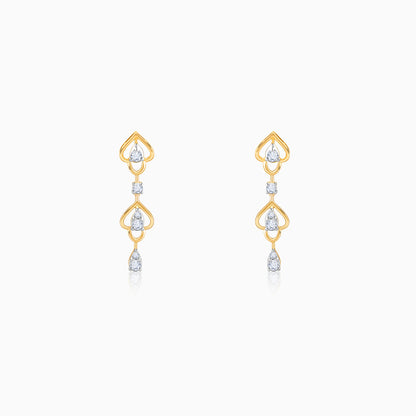 Gold Hearts in Harmony Lab Grown Diamond Earrings