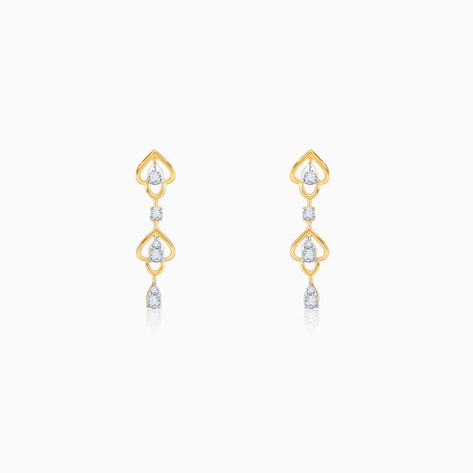 Gold Hearts in Harmony Lab Grown Diamond Earrings