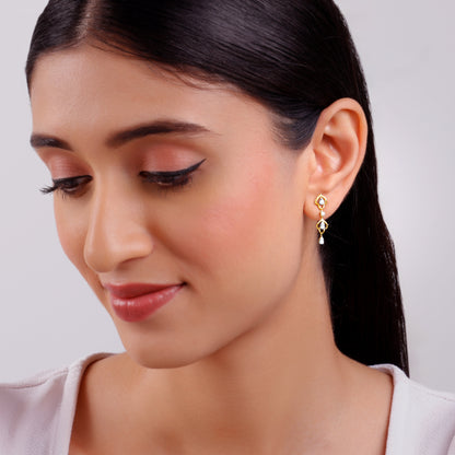 Gold Hearts in Harmony Lab Grown Diamond Earrings