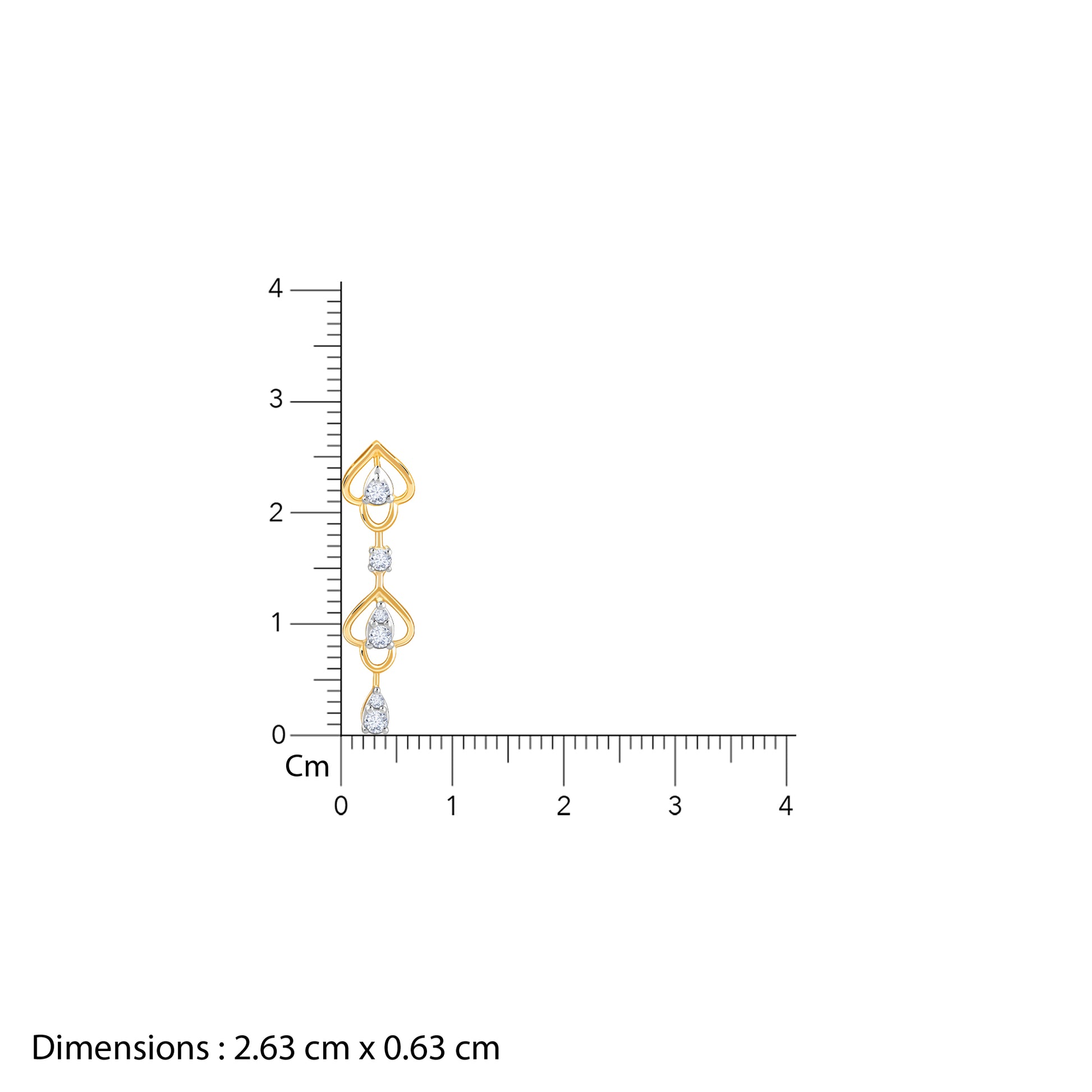 Gold Hearts in Harmony Lab Grown Diamond Earrings